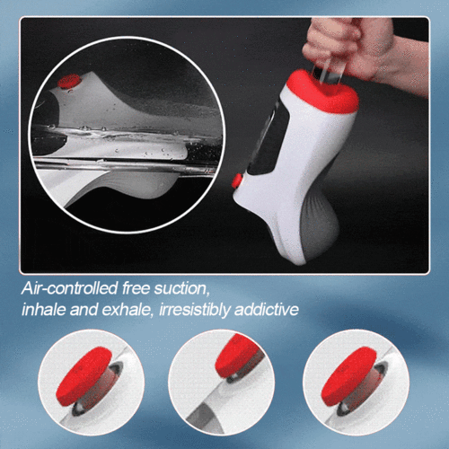 Advanced male masturbator with air-controlled free suction technology for a realistic inhale and exhale sensation.